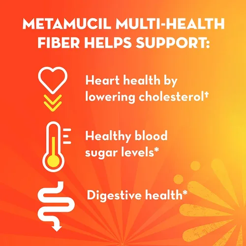Miniatura 5 de Metamucil Suplemento diario de fibra + colágeno, polvo de cáscara de psilio, suplemento de fibra a base de plantas, sin azúcar con stevia