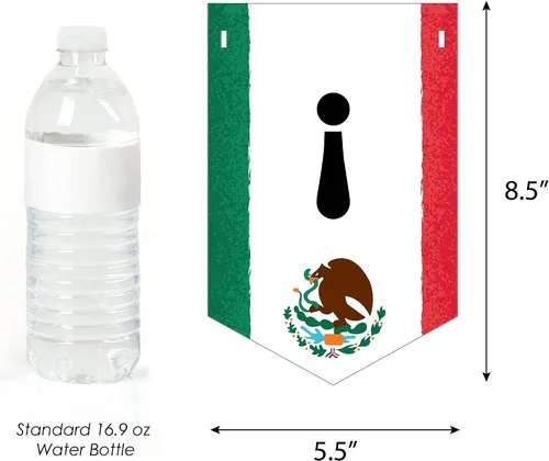 Miniatura 4 de Big Dot of Happiness Viva Mexico - Banderines para fiesta del Día de la Independencia mexicana - Decoraciones para fiestas - Viva México
