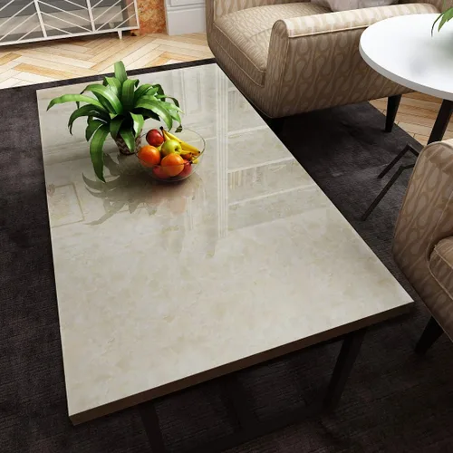 Miniatura 6 de YENHOME Papel de contacto de mármol para despegar y pegar, impermeable, 17.7 x 118 pulgadas, papel de contacto de mármol beige para encimeras