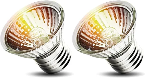 Miniatura 7 de Paquete de 2 bombillas UVA de 25W, lámpara de calor con luz para tortugas para reptiles y tanques de anfibios, terrarios y jaulas, se ajusta a