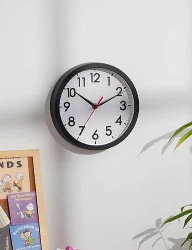 Miniatura 4 de AKCISOT Reloj de Pared, Relojes de Pared Pequeños Modernos a Batería de 8 Pulgadas, Silencioso Sin Tic-Tac Analógico Clásico para Oficina, Hogar