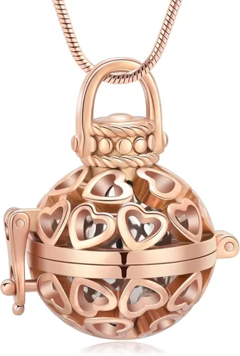 Collar de urna de corazón para cenizas, joyería de cremación de flores huecas vintage para cenizas, collar conmemorativo con medallón conmemorativo,