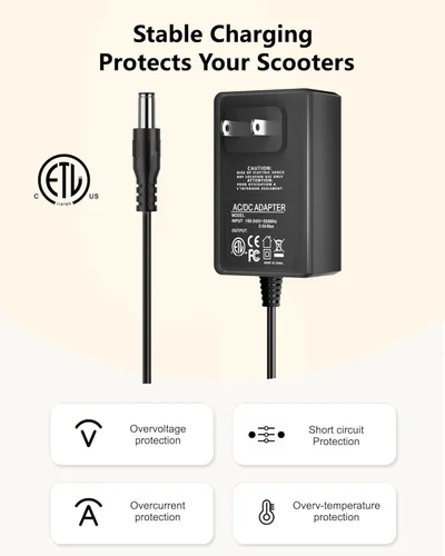 Miniatura 6 de VHBW 29.4V para cargador de scooter Hover-1, compatible con Hover-1 Dream, i-100, All-Star, Superfly, Ranger, Astro, Max, Nova, Chrome, Origin
