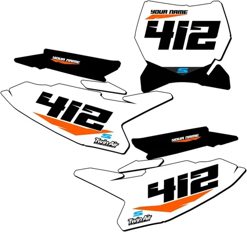 Miniatura 4 de 1998-2001 SX 65 SG64 Custom MX matrículas Senge Graphics Kit compatible con KTM