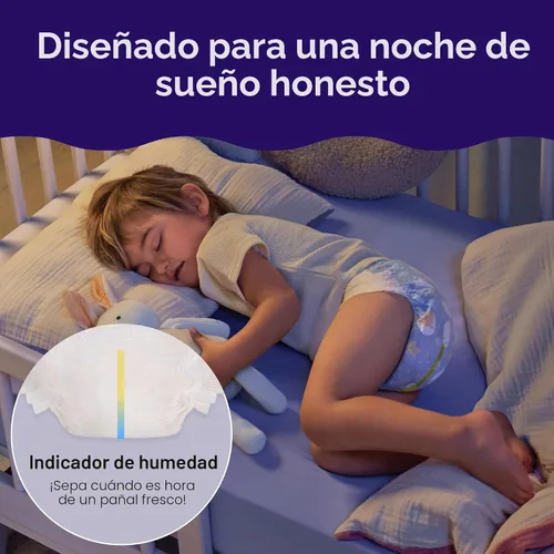 Miniatura 6 de The Honest Company Pañales Comfort Dry para la noche, protección de hasta 12 horas, hipoalergénicos, acogedores carteles de nube + estrellas
