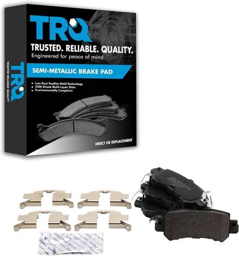 Miniatura 144 de TRQ Pastillas de freno delanteras semi metálicas compatibles con Ford Expedition 2018-2021 F-150 2018-2020 Lincoln Navigator 2018-2022
