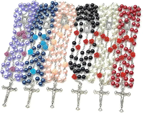Miniatura 5 de SZQCZB Rosary Beads Catholic Necklace