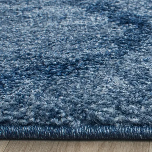 Miniatura 4 de SAFAVIEH Retro Collection - Alfombra decorativa de 2 pies 3 pulgadas x 5 pies, azul y azul oscuro, diseño abstracto moderno, no desprende pelusa