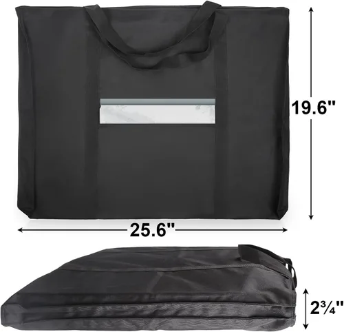Miniatura 2 de JJRING Dacron - Bolsa ligera para portafolio de arte, 19.6 x 25.6 pulgadas, para 18 x 24 pulgadas, funda de almacenamiento negra para póster