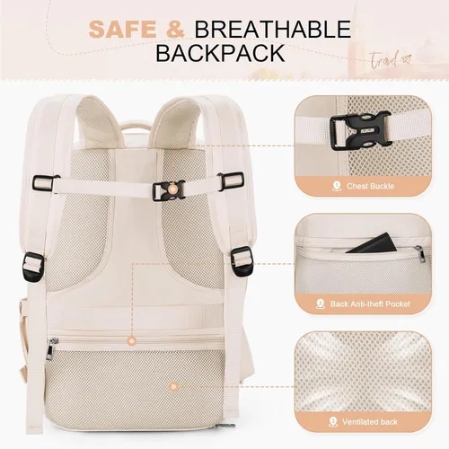 Miniatura 8 de Maelstrom Mochila de viaje para mujeres y hombres, mochila impermeable para laptop de 17 pulgadas, regalo para mochila de trabajo escolar con bolsa