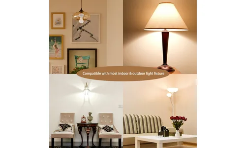 Miniatura 7 de eLEDing - Adaptador de enchufe de luz con sensor de movimiento, base de tornillo de movimiento radar para bombillas LED CFL incandescentes, control