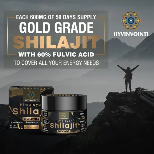 Miniatura 7 de Resina Shilajit Shilajit orgánica pura del Himalaya de 600 mg de resina Shilajit orgánica de grado oro, 100% puro Shilajit orgánico para energía