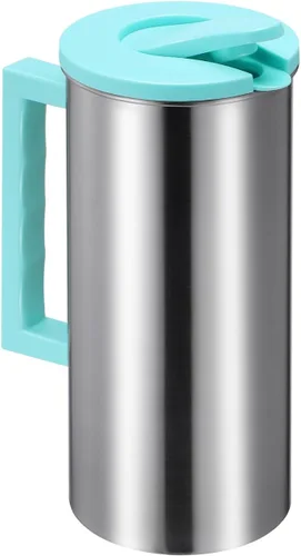 Cabilock Jarra de acero inoxidable de 60.8 onzas con tapa, jarra de acero inoxidable de gran capacidad, jarra de agua aislada para mantener bebidas