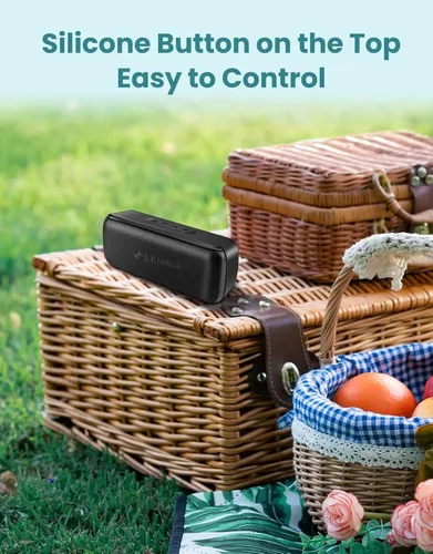 Miniatura 7 de LENRUE Altavoz Bluetooth, altavoces inalámbricos portátiles con TWS, 12 horas de reproducción, sonido claro para el hogar, viajes y exteriores