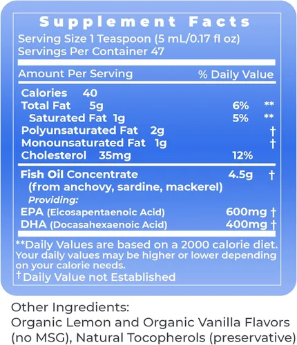 Miniatura 7 de Premier Research Labs EPA/DHA Marine Liquid - Aceite de pescado líquido Omega 3, suplemento de aceite de pescado líquido Omega 3 para adultos, apoyo