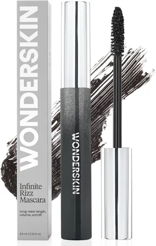 Máscara Wonderskin Infinite Rizz - Máscara negra para volumen y longitud, de larga duración, a prueba de manchas y resistente al agua, maquillaje