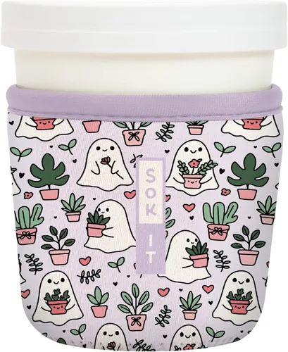Miniatura 81 de Sok It IceCreamSok - Funda de neopreno aislada (flores abstractas, pintas de helado cónicas)