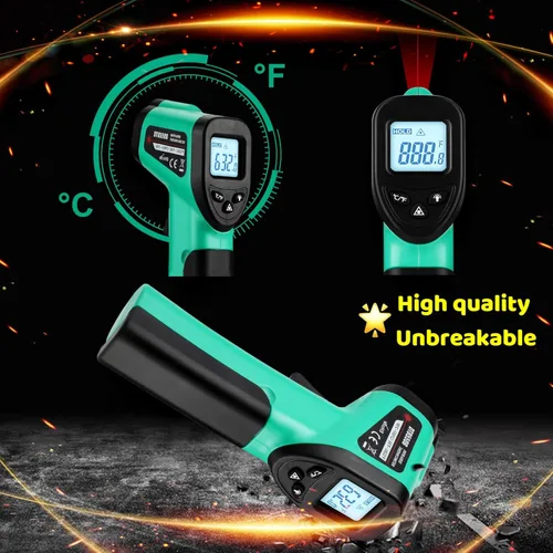 Miniatura 6 de OnniOne Pistola termómetro infrarroja para cocinar, -58℉~1022℉, pistola de temperatura láser digital para reptiles Blackstone Pizza Horno Reptiles