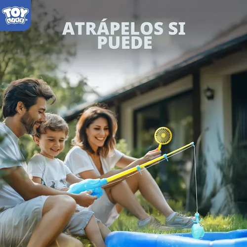 Miniatura 6 de TOY Life Juego de pesca magnético para 4 jugadores para niños de 3 a 5 años, juego de caña de pescar para niños pequeños con juguetes de peces, 4