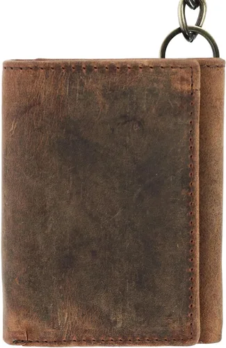 Miniatura 2 de Cazoro - Cartera de cuero vintage con cadena triple RFID para hombre