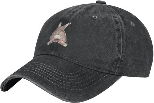 Miniatura 2 de VunKo Gorra de béisbol vintage lavada, ajustable, con diseño de cerdo, para mujer, unisex