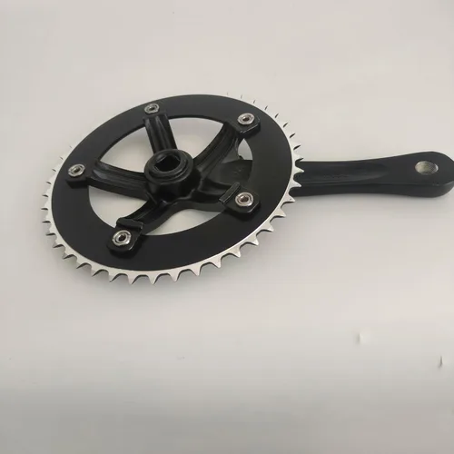 Miniatura 6 de Juego de bielas CDHPOWER 44T/46T 170mm Bielas de una sola velocidad 130 BCD para bicicleta de montaña y carretera con engranaje fijo, con cuadrante