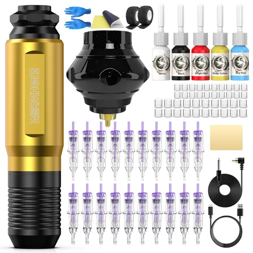 Kit de tatuaje inalámbrico, kit de máquina de tatuaje, kit de bolígrafo de tatuaje, kit de pistola de tatuaje con batería de tatuaje, máquina de