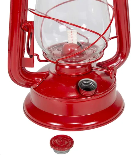 Miniatura 2 de Stansport Hurricane Lantern – Classic Metal Kerosene Oil Lamp with Glass Globe and Adjustable Wick – Portable Emergency Lighting & Decorative