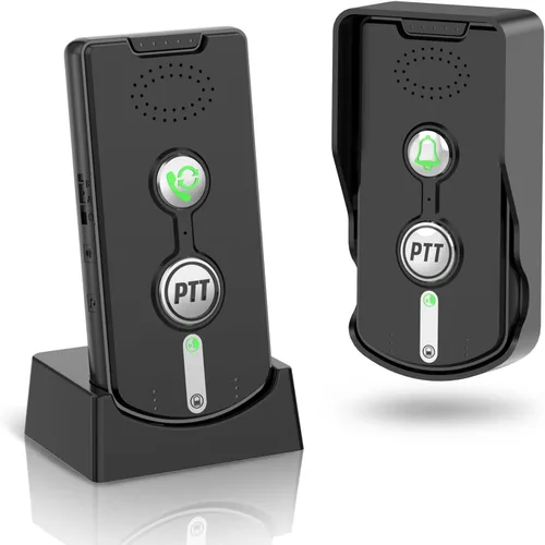 Timbre de puerta inalámbrico, intercomunicador de 2 vías, puerta de comunicación, timbre con altavoz con control de volumen de largo alcance de 3280