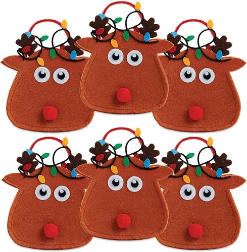 Miniatura 11 de Cardinal Ornament - Bolsas de fieltro de Navidad – Juego de 5 bolsas de regalo para niños, fiestas de vacaciones, decoración de profesores