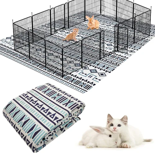 Miniatura 10 de BNOSDM Forros de jaula extra grandes de 91 x 63 pulgadas para conejos, tapete antideslizante para conejos, alfombra antideslizante para conejos