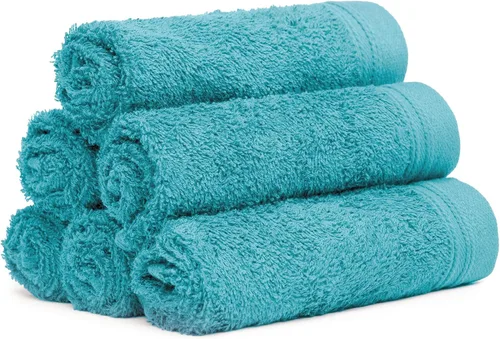 Miniatura 33 de Juego de 12 paños de 100 % algodón de 13 x 13 pulgadas, juego de 12 toallas ultrasuaves y altamente absorbentes, para baño, gimnasio, hotel, spa
