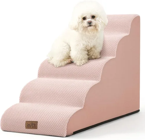 Miniatura 22 de COZY KISS Escaleras para perros pequeños de 11.8 pulgadas de alto, escalón curvado para cachorros, gatos mayores, rampa mediana para mascotas
