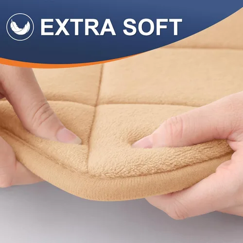 Miniatura 4 de OLANLY Tapete de baño de espuma viscoelástica de 24 x 16 pulgadas, ultra suave y absorbente, lavable a máquina, cómodo tapete de baño para suelo