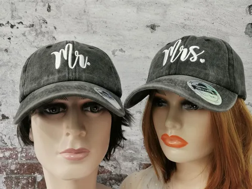 Miniatura 33 de Hepandy Mr Mrs Mom Dad Captain First Mate Mama and Mini Sombreros de béisbol