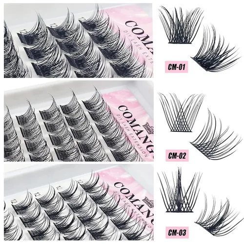 Miniatura 5 de Extensiones de pestañas en racimo de pestañas DIY Curl C/D Comango Mega Volumen, Pestañas Individuales Extensiones de Pestañas Extensiones