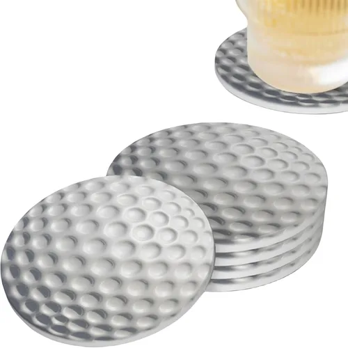 Miniatura 10 de Juego de 4 posavasos de pelota de tenis para bebidas, de cerámica absorbente, para mesa de café, barra de mesa de madera, 4 pulgadas O5