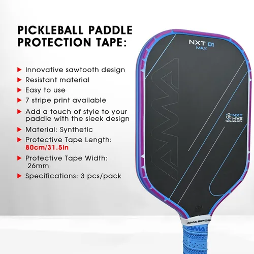Miniatura 217 de PICKLETECH Cinta de protección de pala de pickleball – Protector de borde de cabeza de paleta – Cinta de protección de borde de raqueta ajuste gris