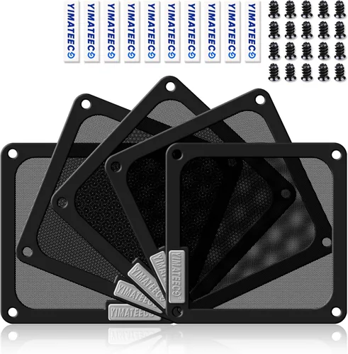 Miniatura 19 de Filtro de polvo PC 120mm para enfriador de computadora/PSU/Routers Nylon 80 malla, Marco magnético Filtro de malla para ventilador de PC enfriador