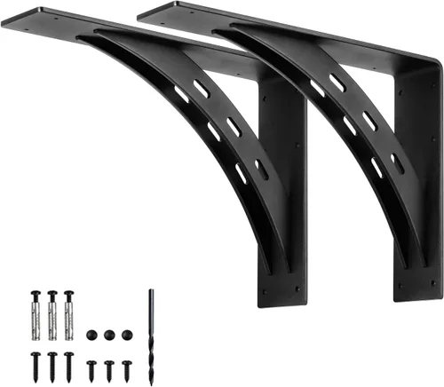 Miniatura 8 de Soportes de estante de 15 cm x 13 cm resistentes, Soportes de chimenea de aleación premium (Set de 2) Soportes para chimenea - Soporte de encimera