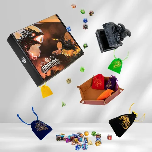 Miniatura 6 de Juego de dados DND 42 piezas de dados poliédricos para Dungeons and Dragons, dados para D&D RPG MTG y otros juegos de mesa en paquete con bolsas