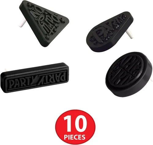 Miniatura 7 de Beistle Legacy New Year's Surtido para 25 invitados – Kit de fiesta negro y dorado con sombreros de copa, tiaras, cuernos de aluminio, leis