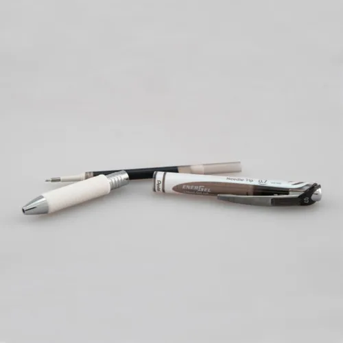 Miniatura 5 de Pentel EnerGel PEARL - Bolígrafo retráctil de gel líquido, línea media de 0.028 in, punta de aguja, tinta negra, paquete de 12 cajas con ventana
