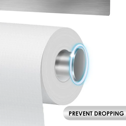 Miniatura 3 de Soporte de papel higiénico con estante, soporte de pared doble para papel higiénico y 2 ganchos adhesivos gratuitos para baño, baño, soporte