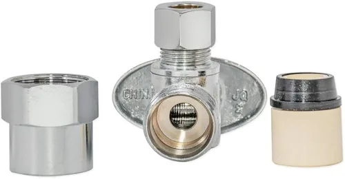 Miniatura 4 de Eastman 1/2 pulgada CPVC x 3/8 pulgadas OD compresión cuarto ángulo de giro válvula de parada, accesorios de fontanería de latón, cromo, 10729LF