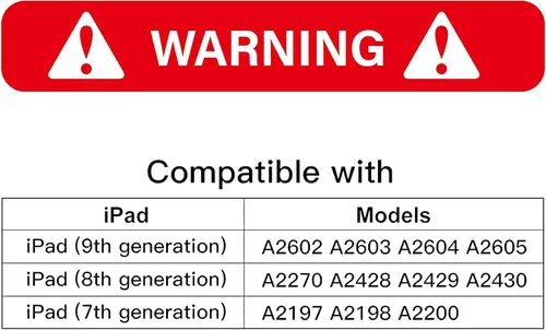 Miniatura 2 de RUBAN Funda para iPad de 9ª/8ª/7ª generación de 10.2 pulgadas 2021/2020/2019 Funda protectora con soporte inteligente (negro)