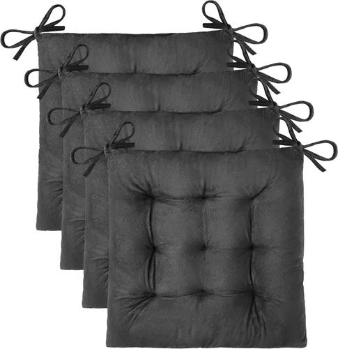 Miniatura 17 de OVOV 1 paquete de cojines para sillas de comedor, cojines de asiento suaves para sillas de escritorio de cocina, cojines cuadrados para sillas