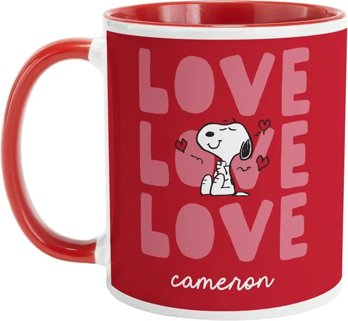 Miniatura 8 de Let's Make Memories Taza de Café Personalizada Oficial de PEANUTS - Relleno de Media Navideña de Vacaciones - Taza de Café Personalizada - Love From
