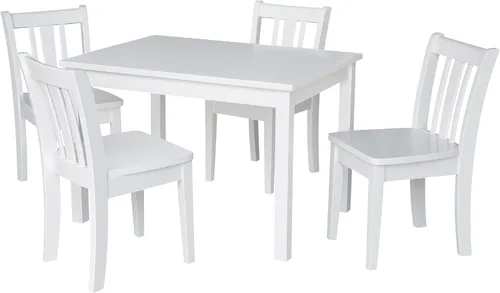 Miniatura 12 de International Concepts - Mesa con 2 sillas Juveniles San Remo, color blanco