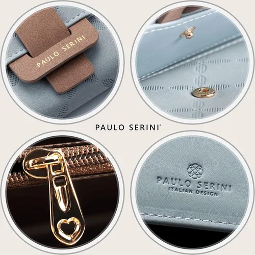 Miniatura 3 de PAULO SERINI Cartera Mujer - Cartera para mujer con monedero - Tarjetero 9 tarjetas - Pulsera - Carteras veganas para mujer - Regalos de cumpleaños